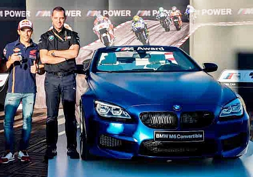 marc marquez y el BMW M6 cabrio